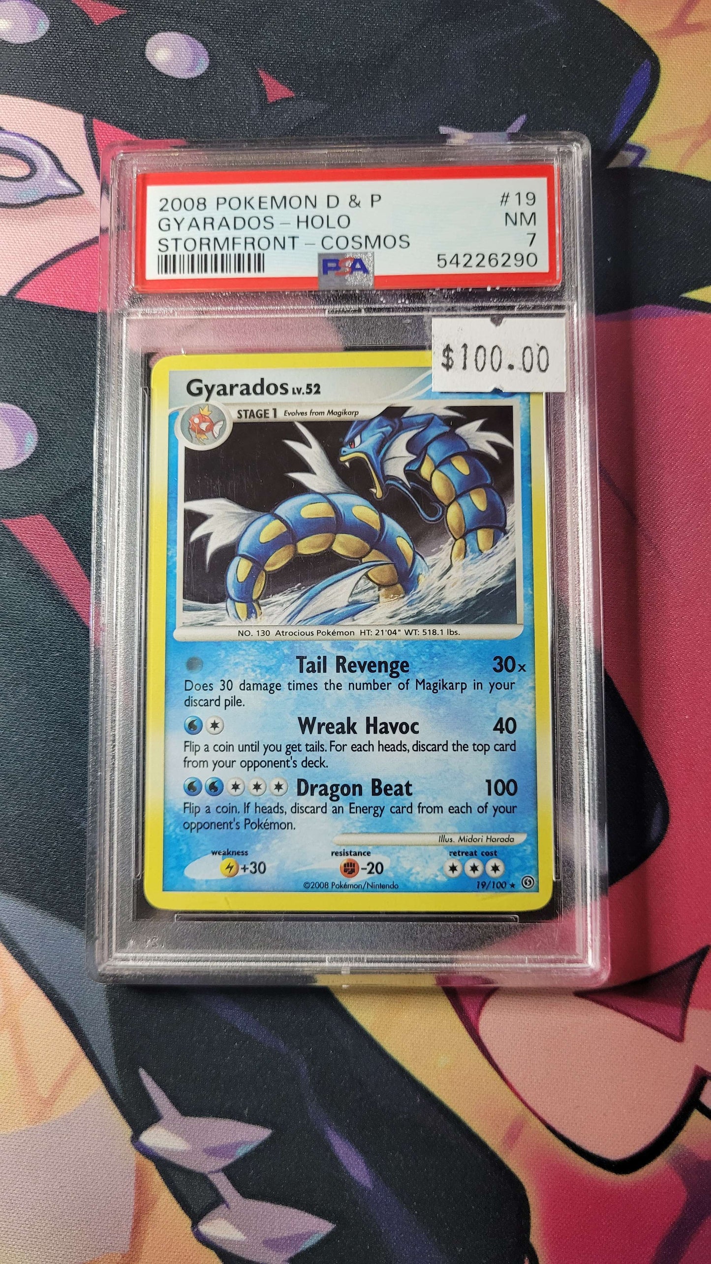 Pokémon - Gyarados - Holo - (19/100) - (D & P - Stormfront) - PSA 7 Near Mint