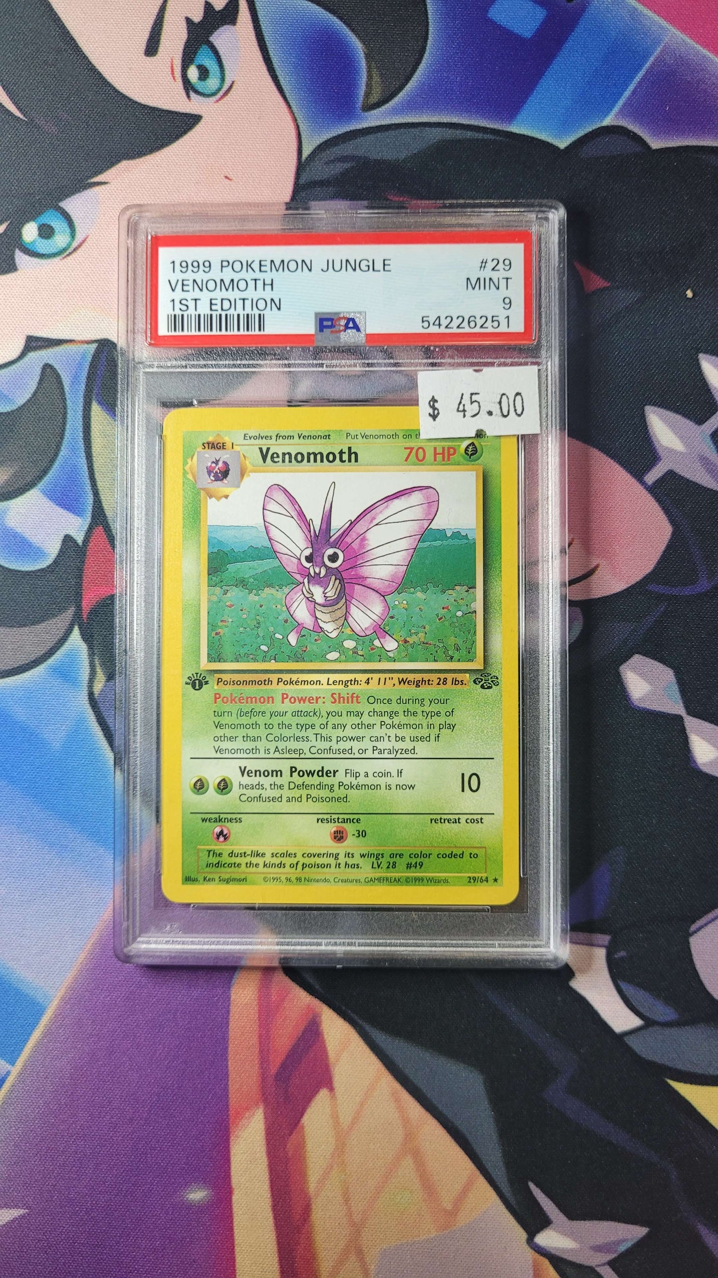 Pokémon - Venomoth 1st Edition- (29/64) - (Jungle) - PSA 9 Mint
