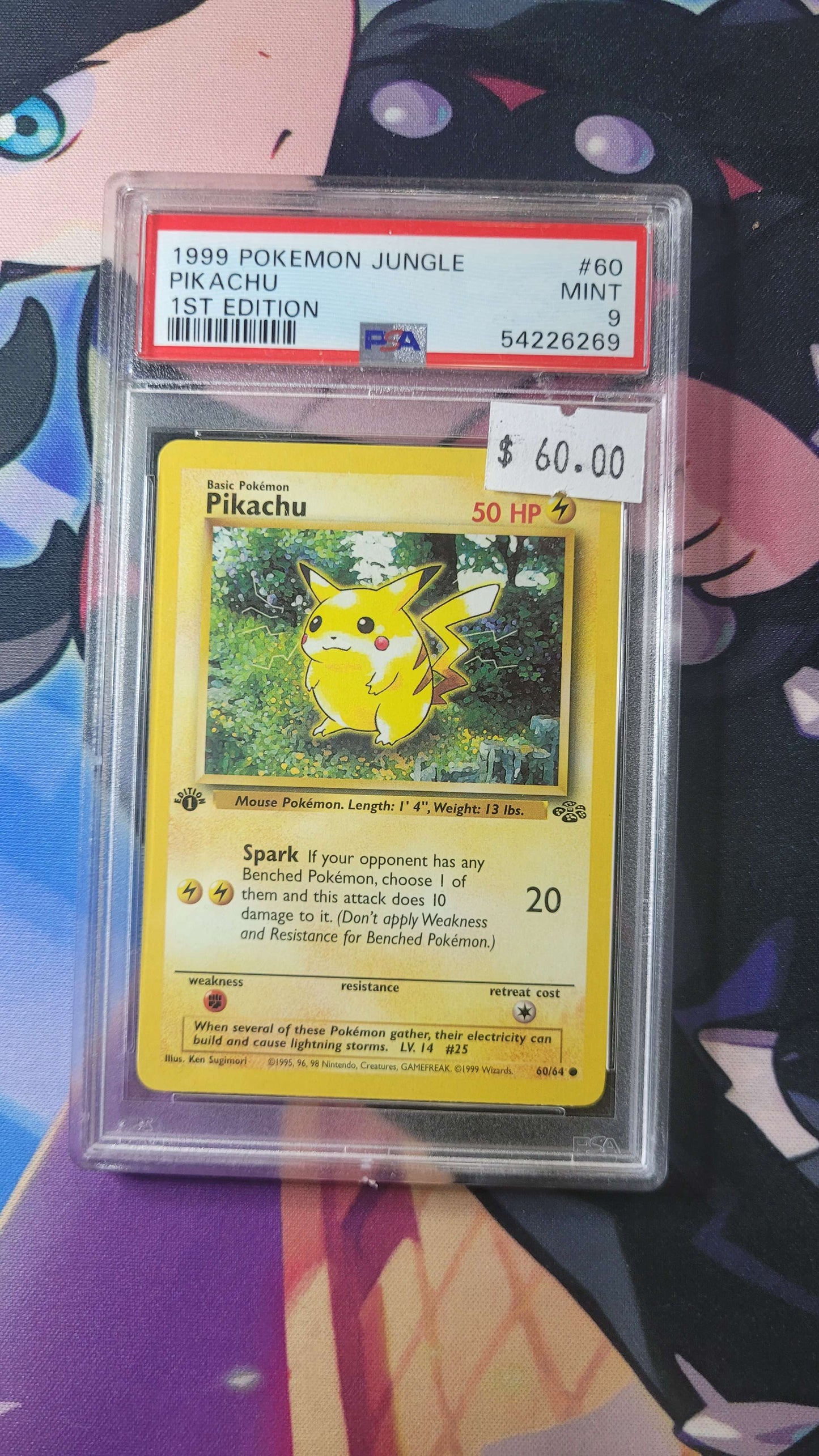 Pokémon - Pikachu - (60/64) - (1st Edition - Jungle) - PSA 9 Mint
