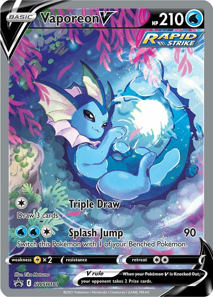 Vaporeon V - SWSH181 - SWSH: Sword & Shield Promo Cards (SWSD)