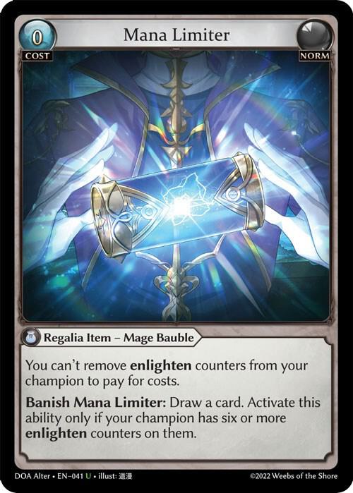 Mana Limiter - Dawn of Ashes Alter Edition (DOA Alter) Foil