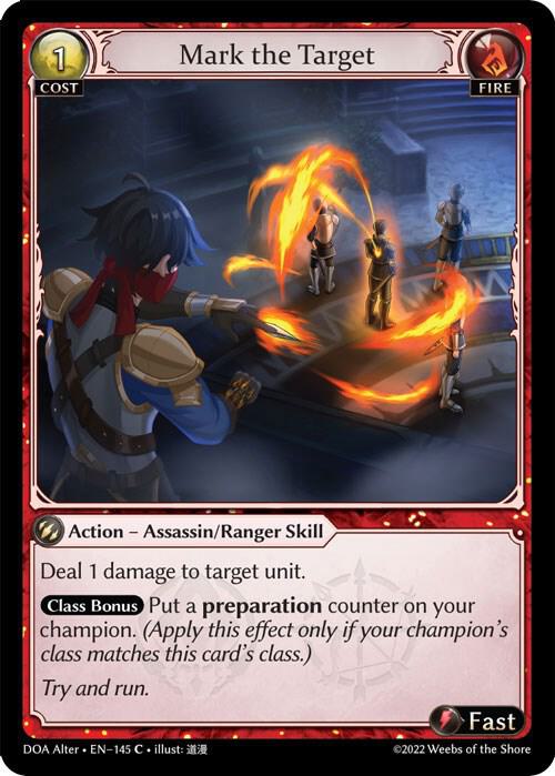 Mark the Target - Dawn of Ashes Alter Edition (DOA Alter) Foil