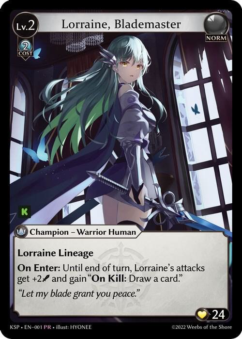 Lorraine, Blademaster - Kickstarter Promotional Cards (KSP) Foil