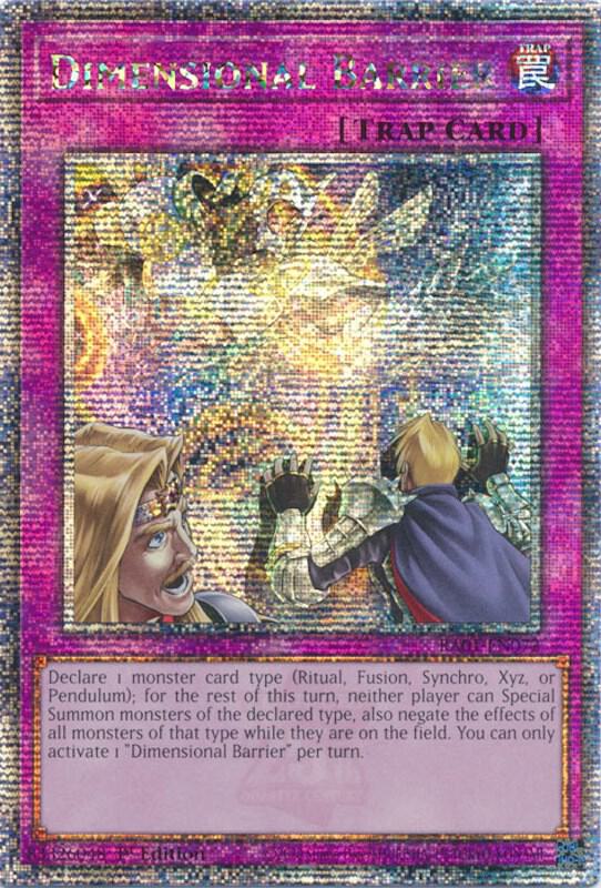 Dimensional Barrier (Quarter Century Secret Rare) - 25th Anniversary Rarity Collection (RA01)