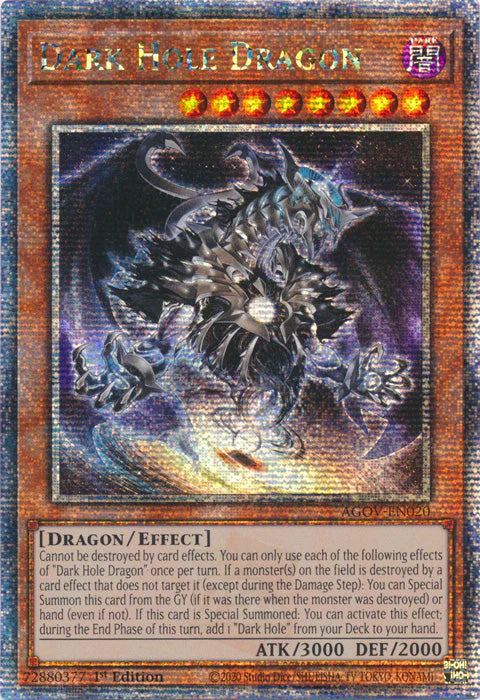 Dark Hole Dragon - AGOV-EN020 - Quarter Century Secret Rare - 1st Edition