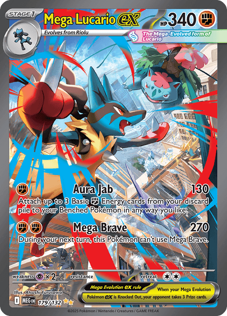 Mega Lucario ex - 179/132 - ME01: Mega Evolution (MEG)