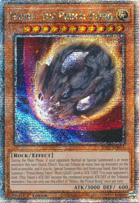 Nibiru, the Primal Being - RA01-EN015 - Quarter Century Secret Rare - 1st Edition