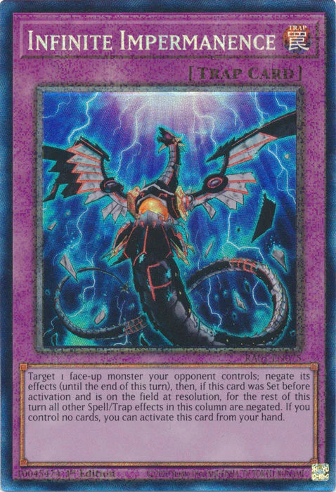 nfinite Impermanence (PCR) - RA01-EN075 - Prismatic Collector's Rare - 1st Edition