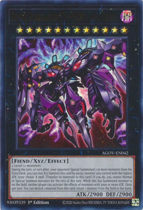 Super Starslayer TY-PHON - Sky Crisis - AGOV-EN042 - Ultra Rare - 1st Edition