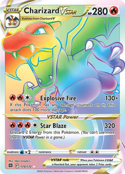 Charizard VSTAR (Secret) - SWSH09: Brilliant Stars (SWSH09) LP