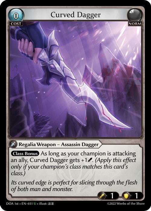 Curved Dagger - Dawn of Ashes 1st Edition (DOA 1st) Foil