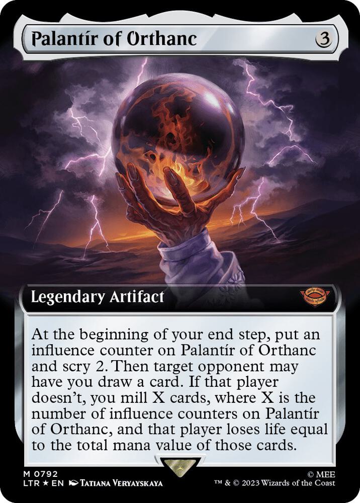 Palantir of Orthanc (Extended Art) (Surge Foil) - Universes Beyond: The Lord of the Rings: Tales of Middle-earth (LTR)