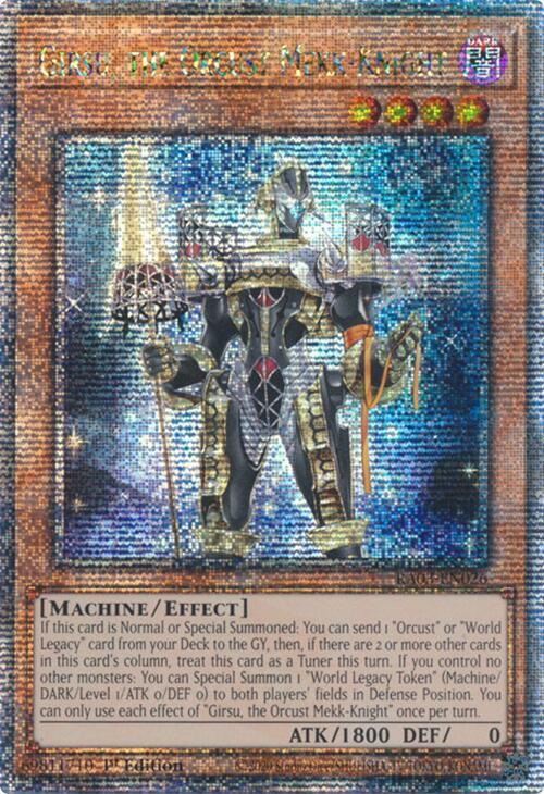 Girsu, the Orcust Mekk-Knight (Quarter Century Secret Rare) - Quarter Century Bonanza (RA03)